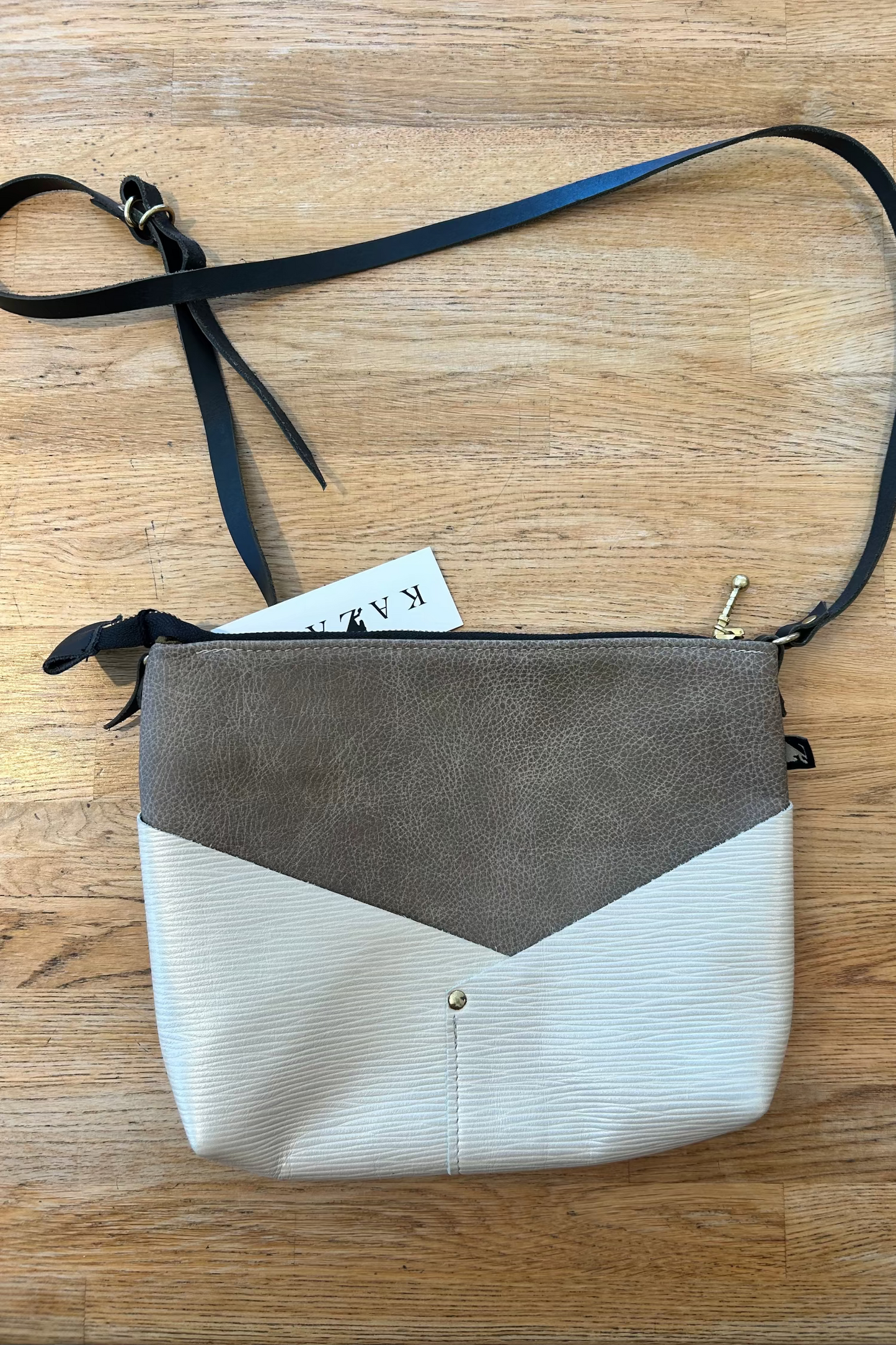 Woodstock Recycled Leather Shoulder Bag