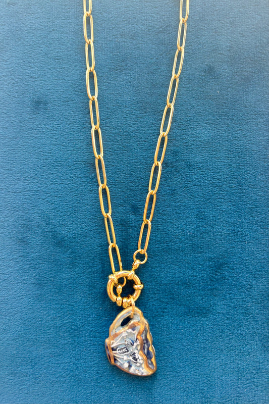 Navy Mug Necklace