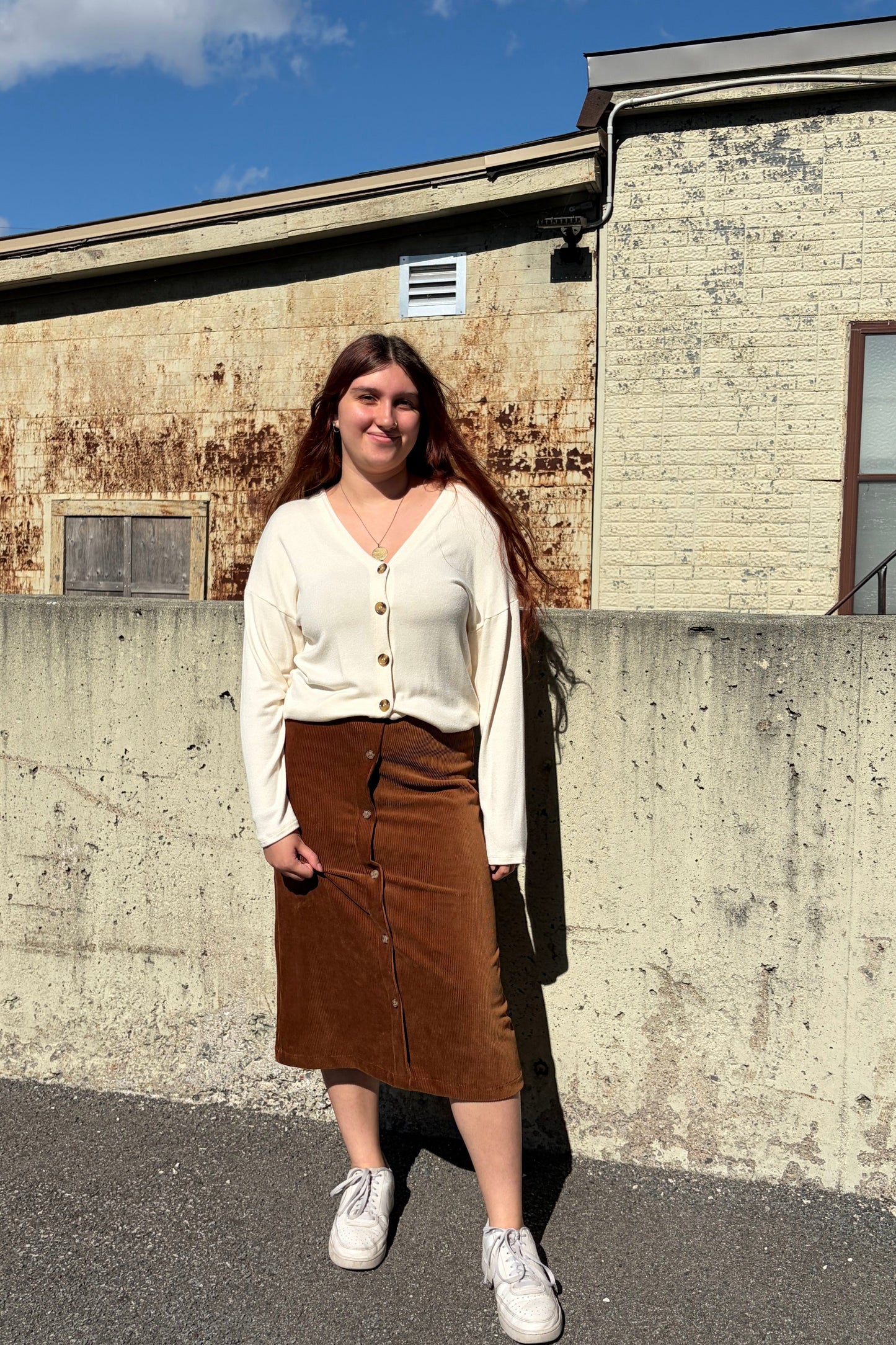 Midi Corduroy Skirt