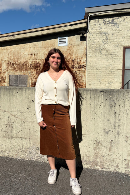 Midi Corduroy Skirt
