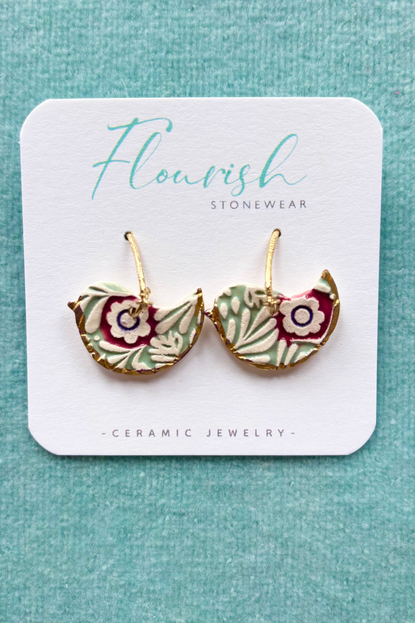 Whimsical Bird Dangle Earrings