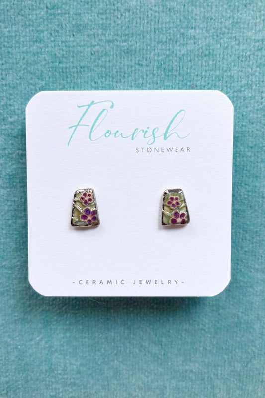 Rectangle Imprint Studs