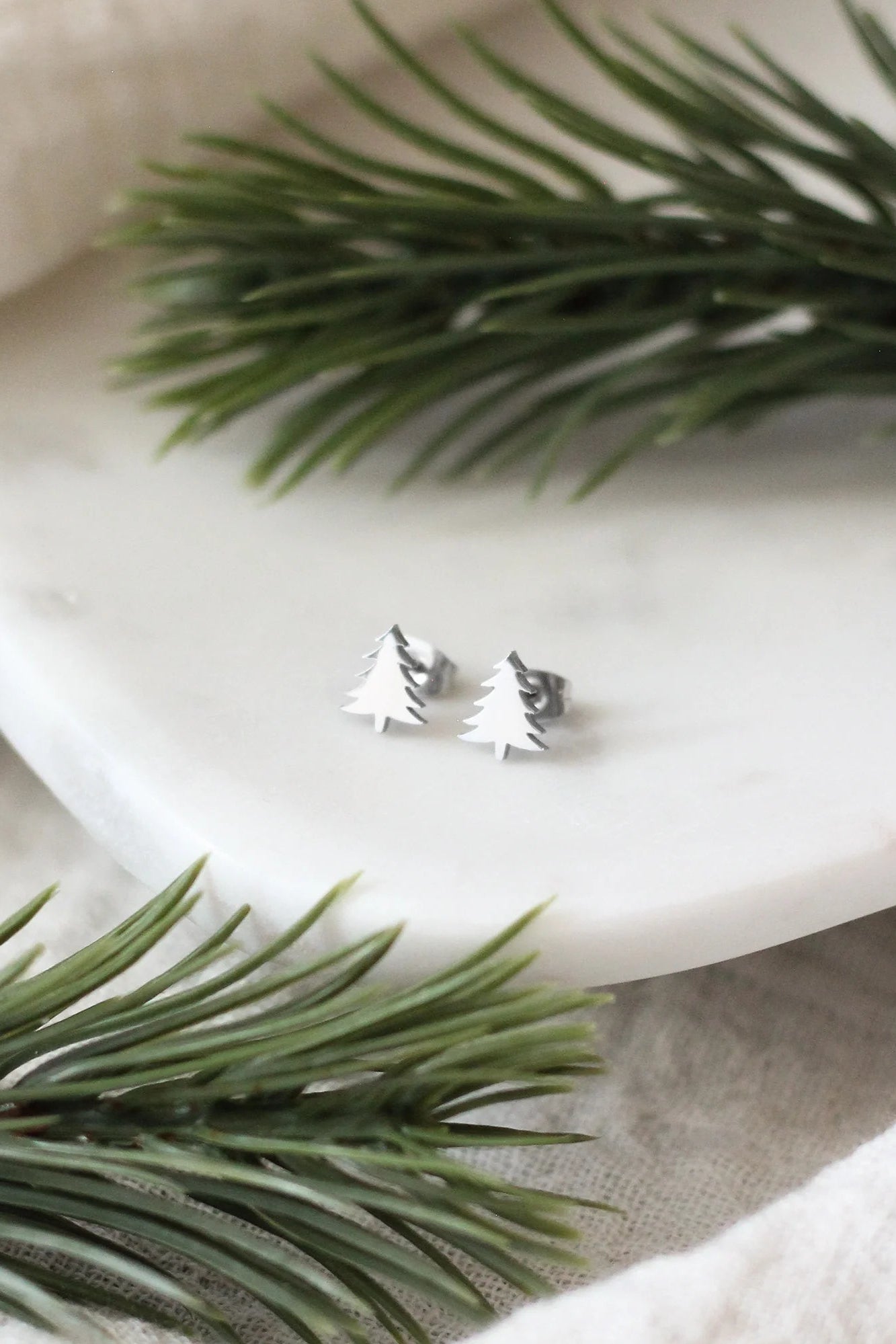 Mini Pine Tree Earrings