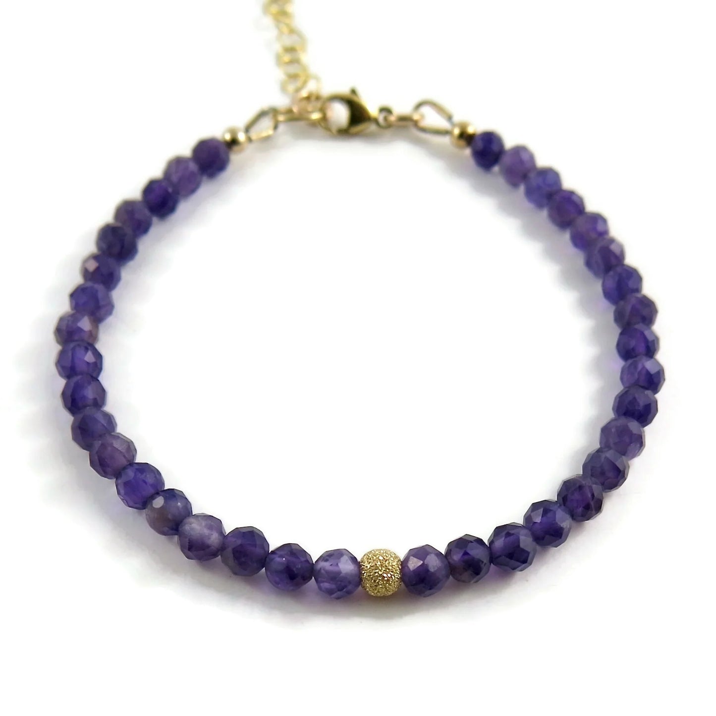 Adjustable Gemstone Bead Bracelets • 14K Gold Fill