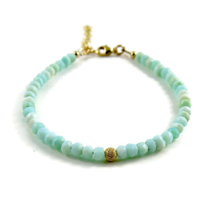 Adjustable Gemstone Bead Bracelets • 14K Gold Fill