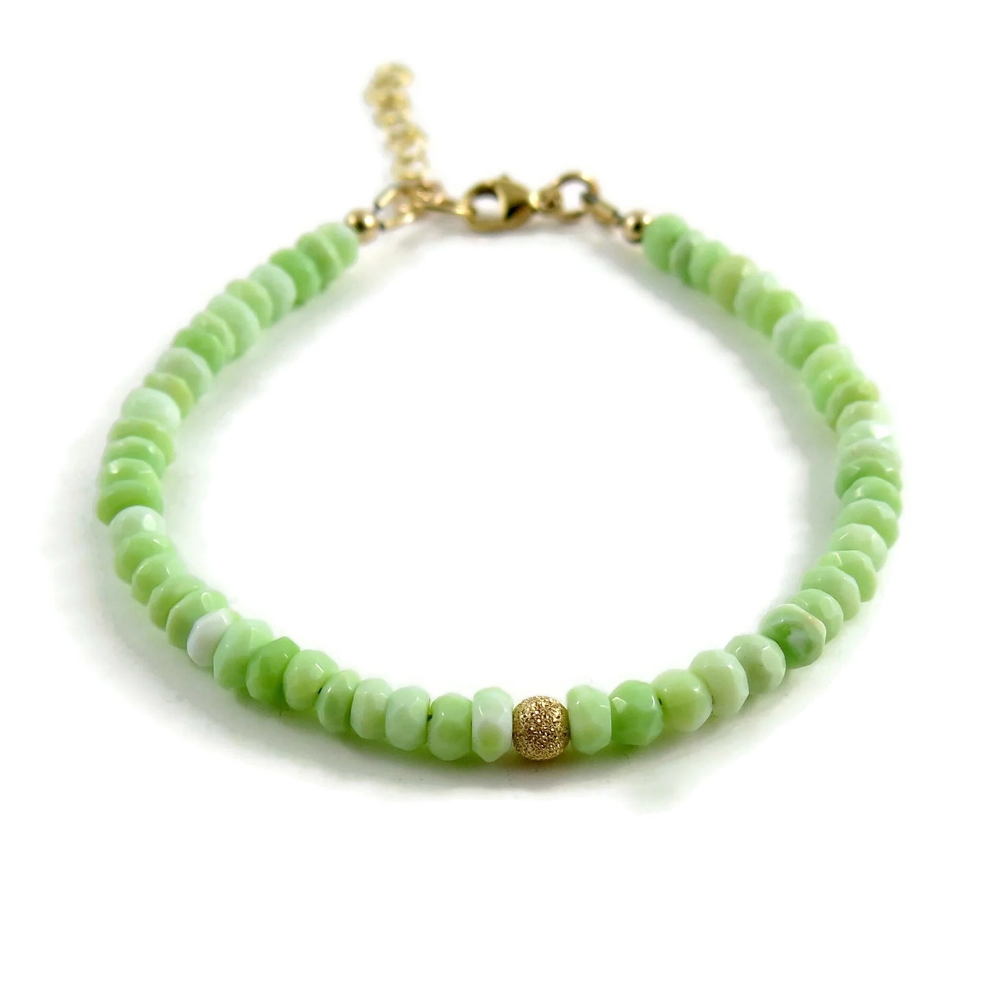 Adjustable Gemstone Bead Bracelets • 14K Gold Fill