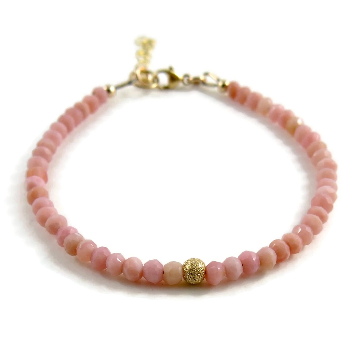 Adjustable Gemstone Bead Bracelets • 14K Gold Fill