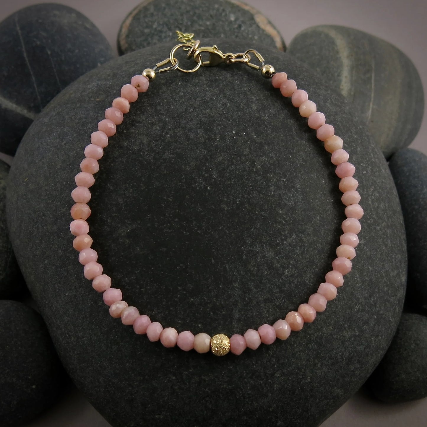 Adjustable Gemstone Bead Bracelets • 14K Gold Fill