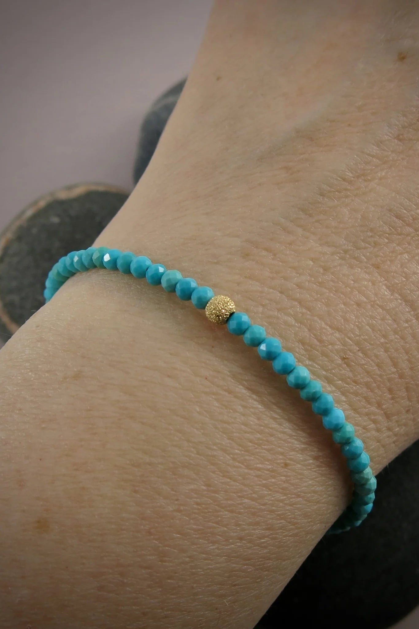 Adjustable Gemstone Bead Bracelets • 14K Gold Fill