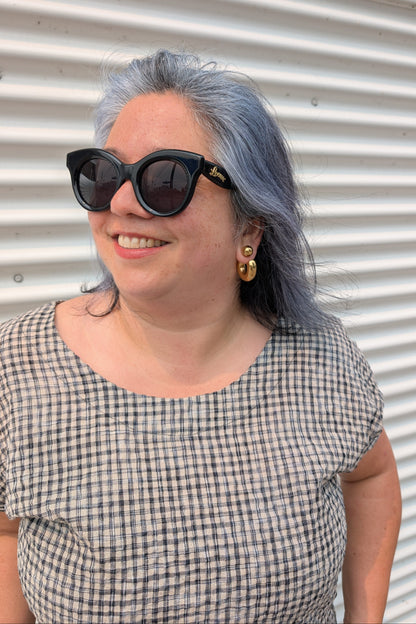 Puffy Thea O Stainless Steel Hoop Earrings