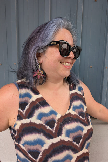 Puffy Thea O Stainless Steel Hoop Earrings