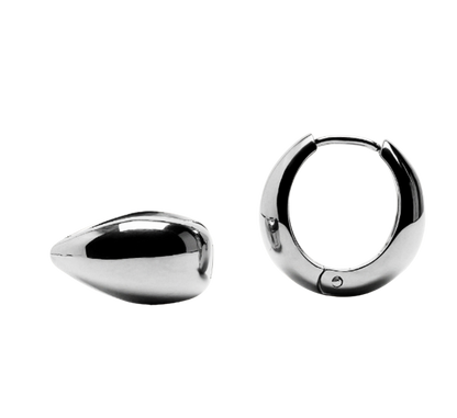 MayMay Teardrop Bold Mini Hinge Hoop Earring | 18K PVD Steel
