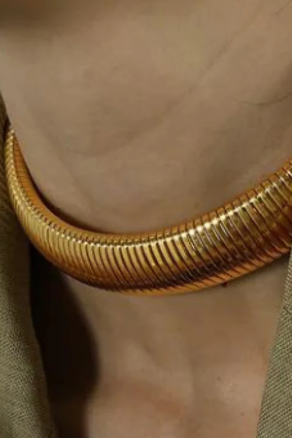 Tobogas Cobra Omega Collar Necklace | PVD Waterproof
