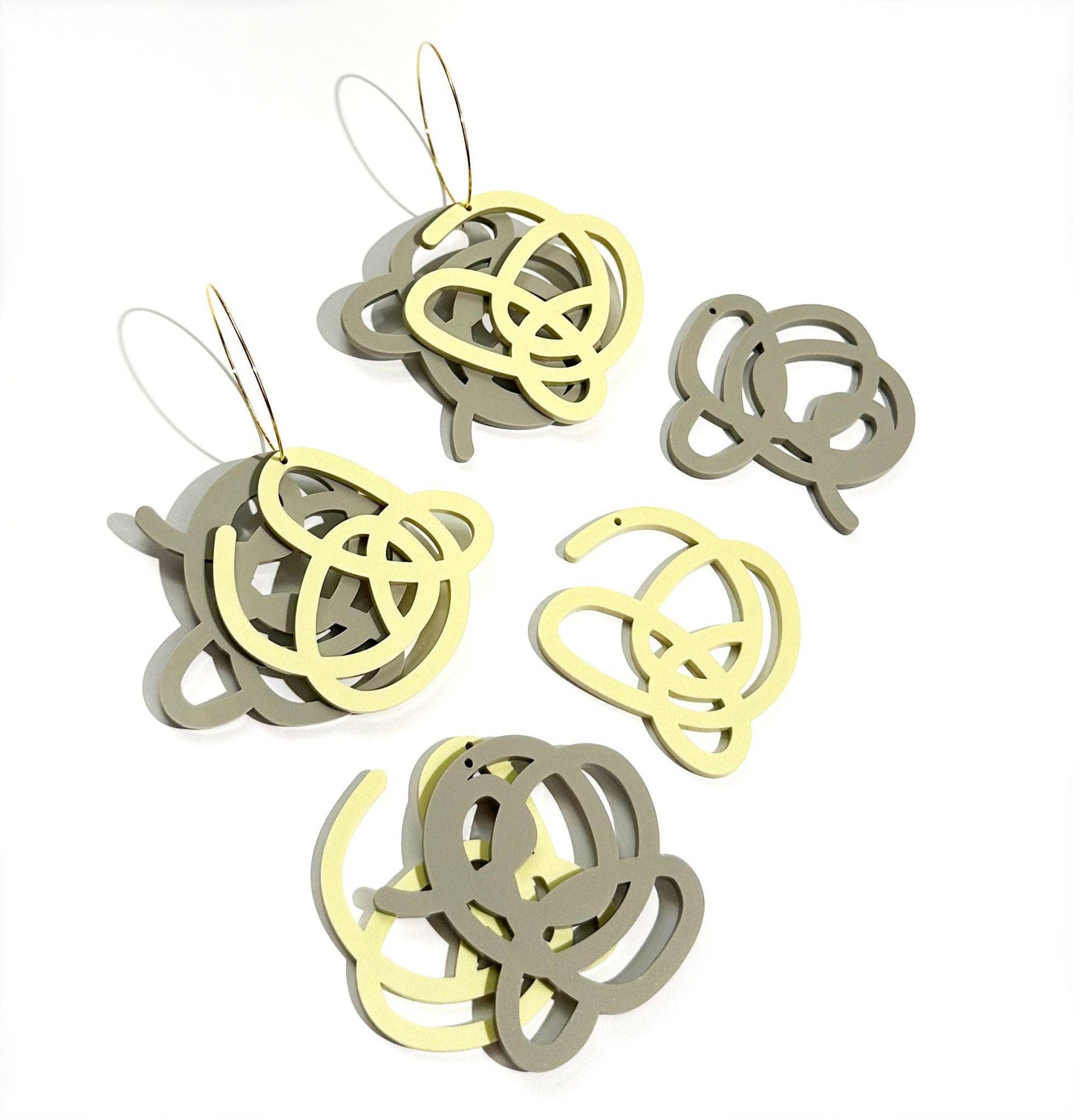 Artist Scribble Layered Hoops