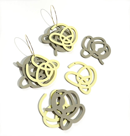 Artist Scribble Layered Hoops