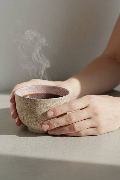 Pink chamois teacup