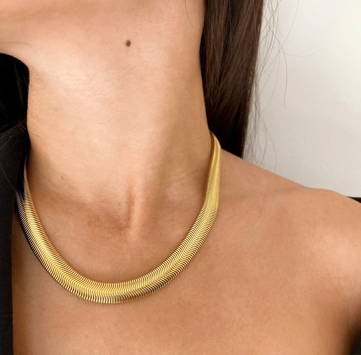 Snake Wheat Stainless Steel Waterproof Necklace
