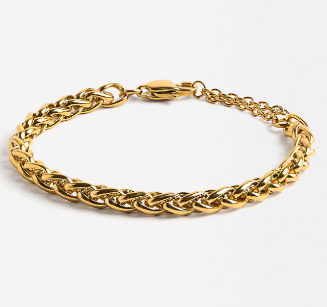 Spiga Rope Bracelet | Stainless Steel 14K Gold