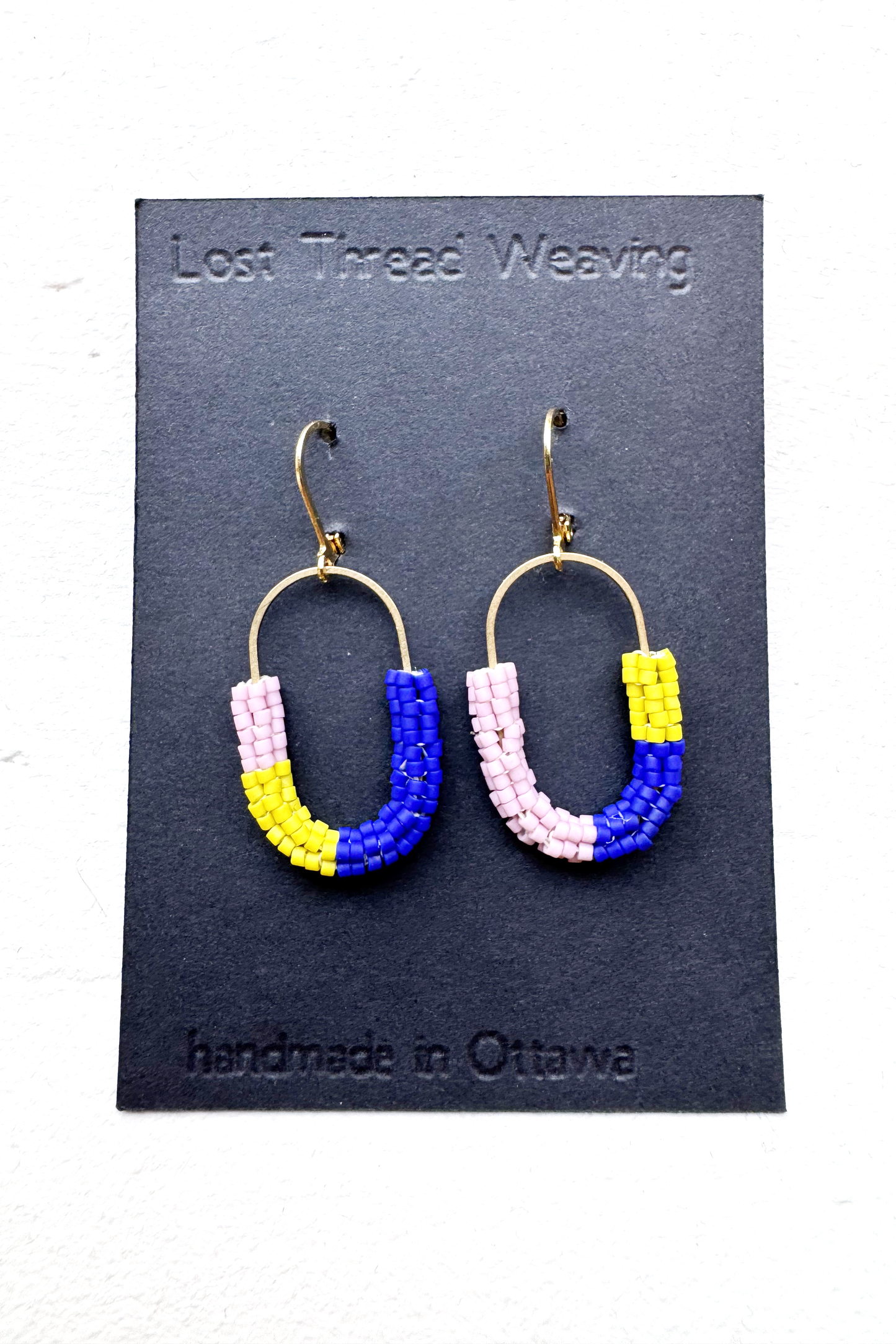 Beaded Tube Capsule Earrings