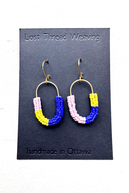 Beaded Tube Capsule Earrings
