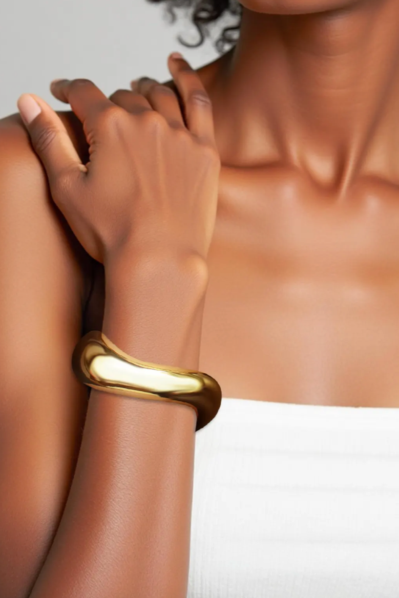 Editorial Hinge Bracelets | 14K Gold PVD