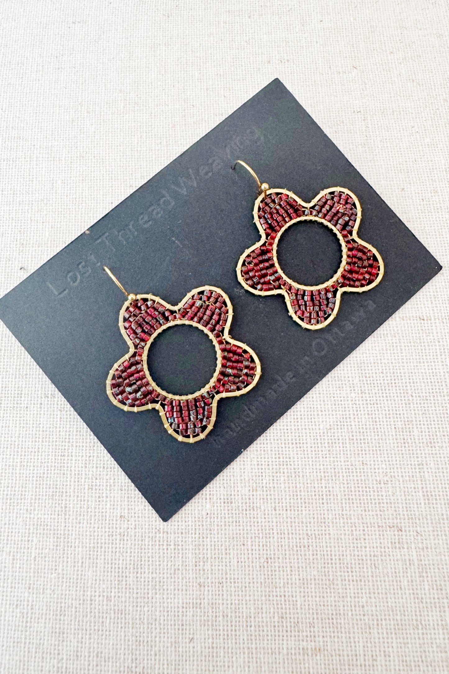 Mod Colour Pop Beaded Flower Earrings