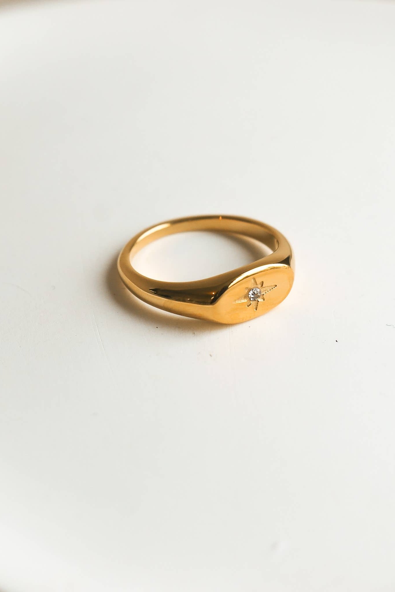 The Tillia - Gold Engraved Signet ring