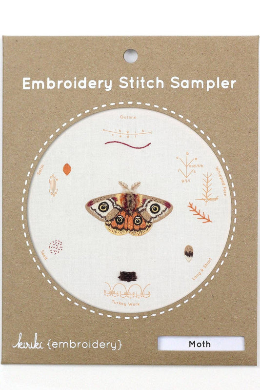 Moth - Embroidery Stitch Sampler