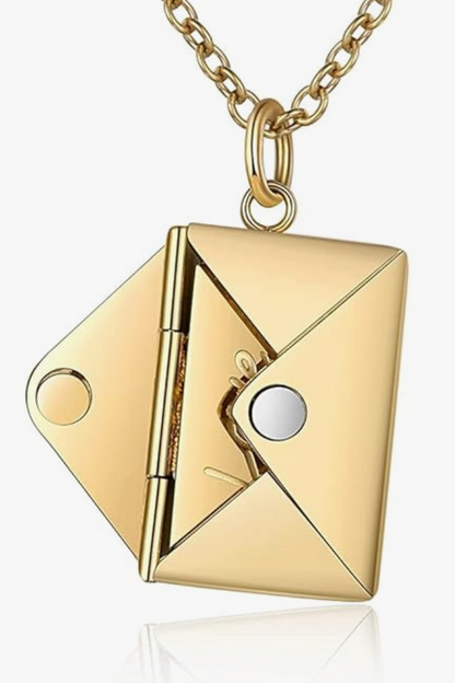 Love Letter 14K Gold Steel Necklace