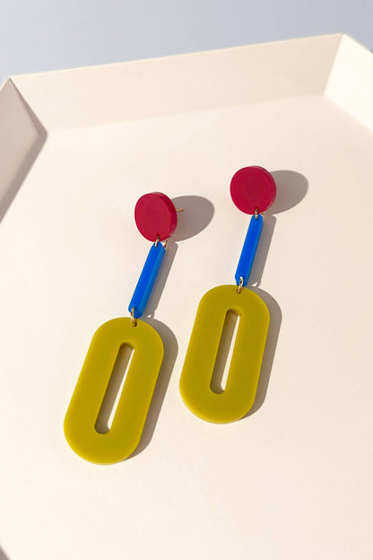 Oval Drop Earrings