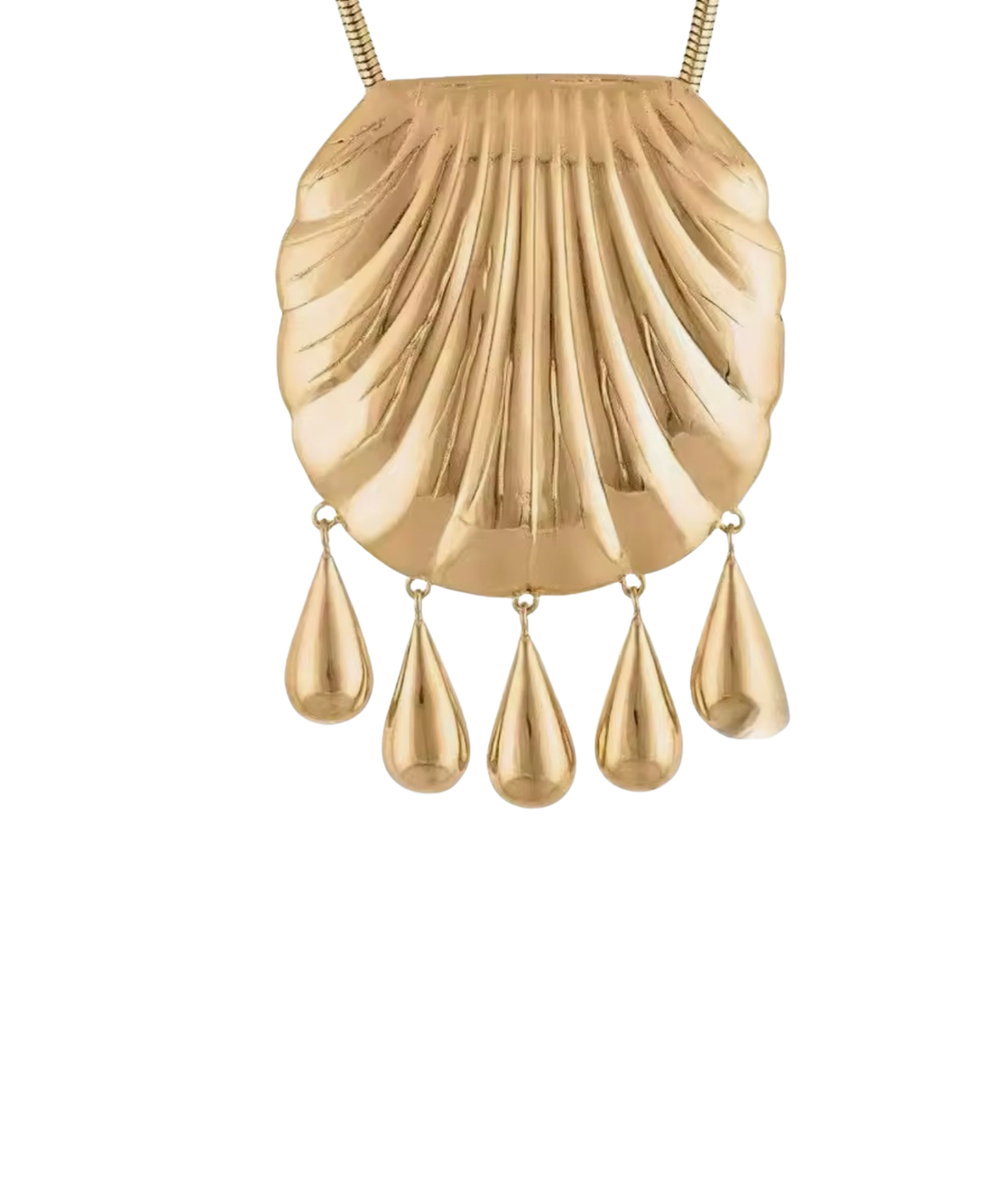 Shell Statement Fringe Pendant-Waterproof