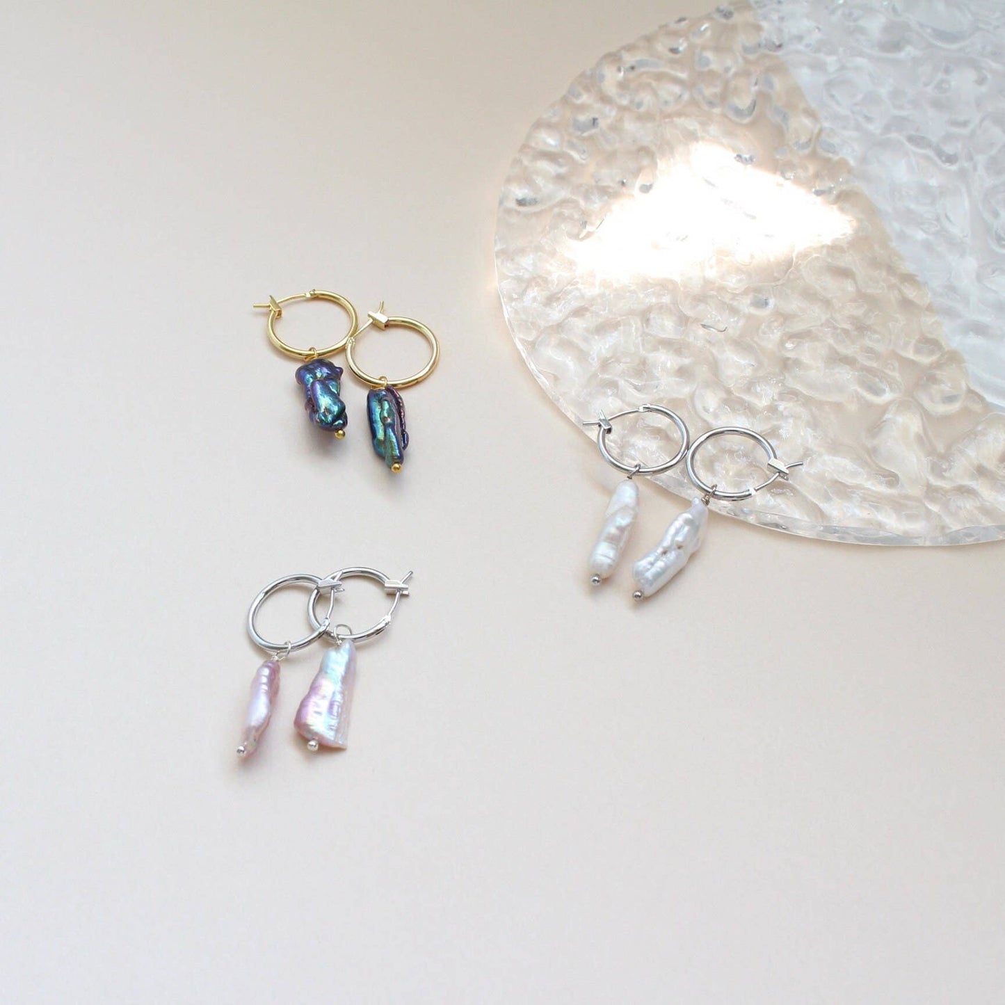 Freshwater Biwa Pearl Danglers (1E30a)
