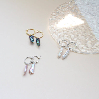 Freshwater Biwa Pearl Danglers (1E30a)