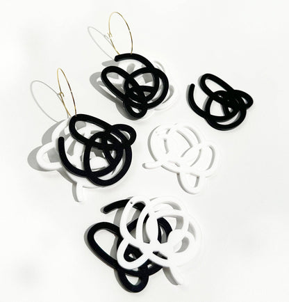 Artist Scribble Layered Hoops