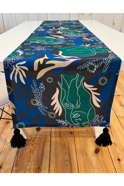Midsummer Table Runner with Pompoms