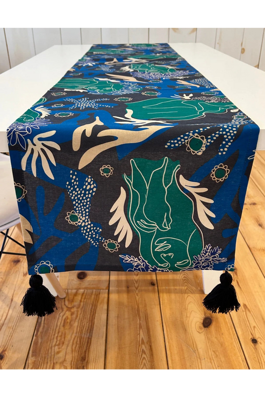 Midsummer Table Runner with Pompoms