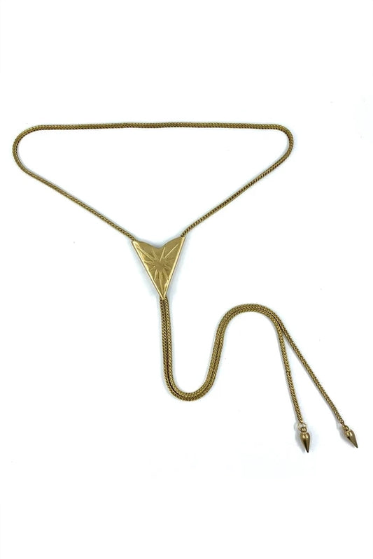 SHOOTING GUNS Triangle Bolo Tie