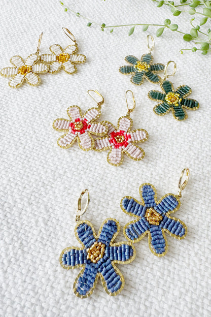 Marguerite Beaded Earrings