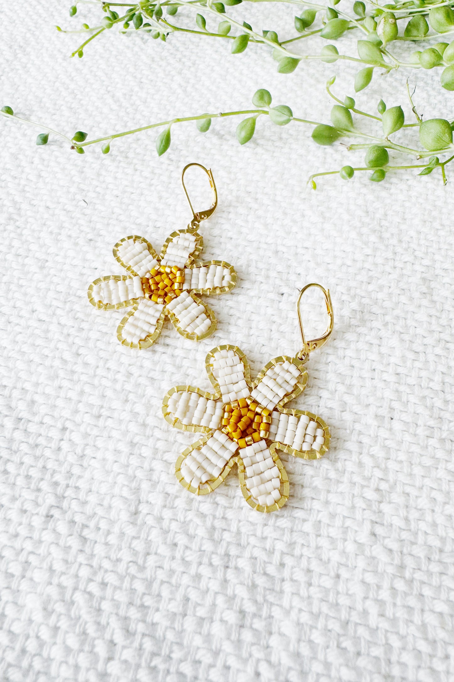 Marguerite Beaded Earrings