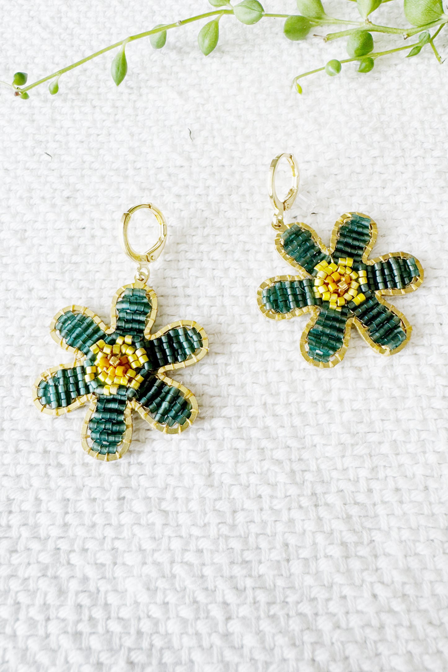Marguerite Beaded Earrings