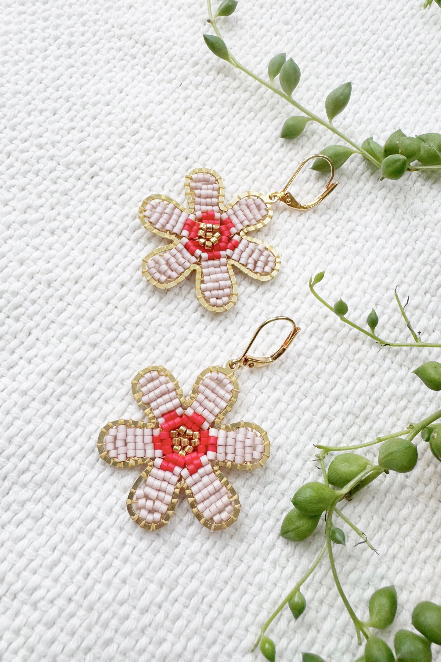 Marguerite Beaded Earrings