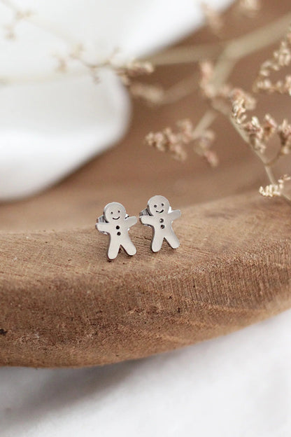 Mini Gingerbread Man Earrings