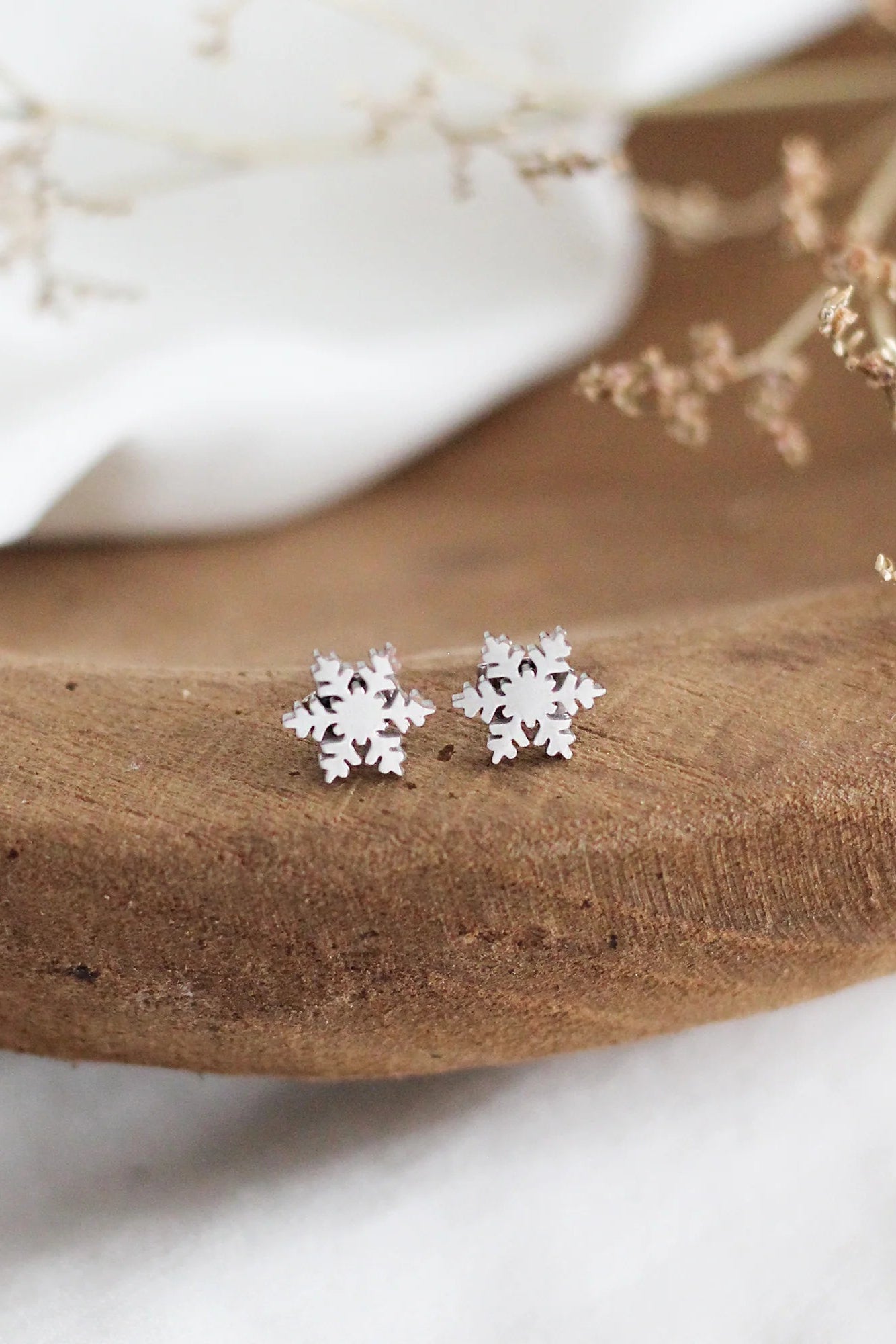 Mini Snowflake Earrings