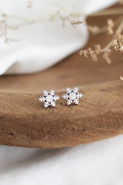 Mini Snowflake Earrings