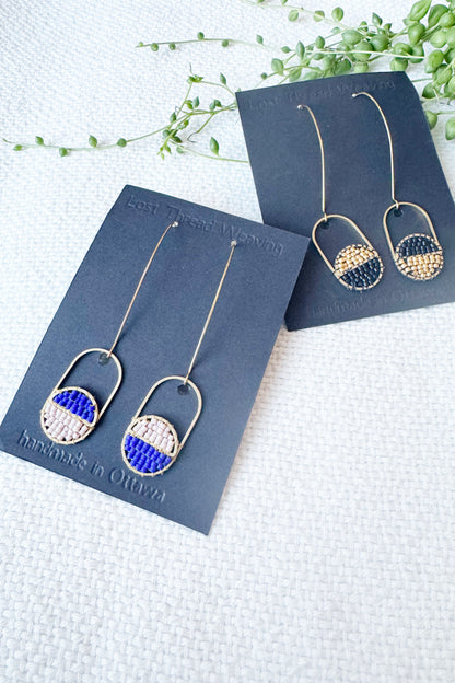 Colour Block Split Circle Capsule Earrings