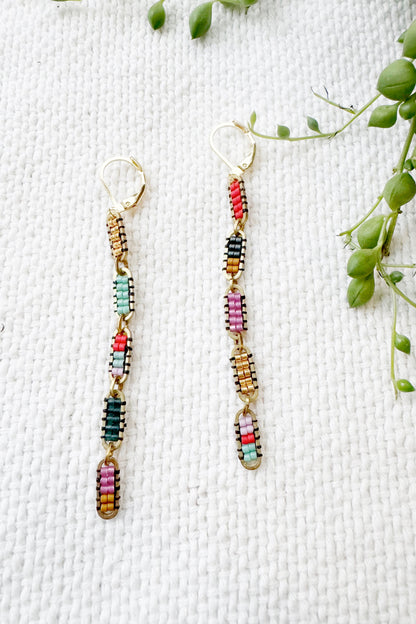 Super Mini Freya Long Chain Dangle Earrings