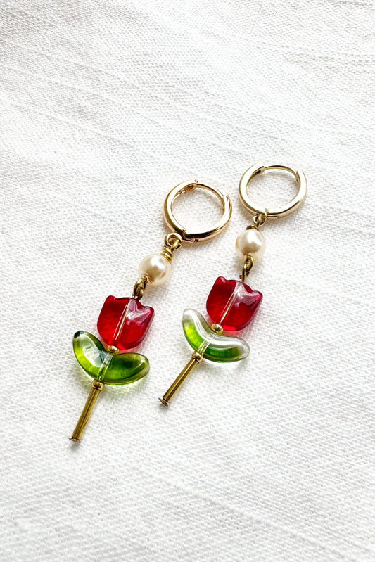 Tulip Hoop Earrings