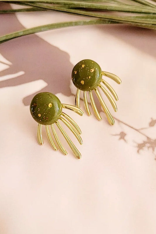 Ceramic Fireworks Jacket Stud Earrings