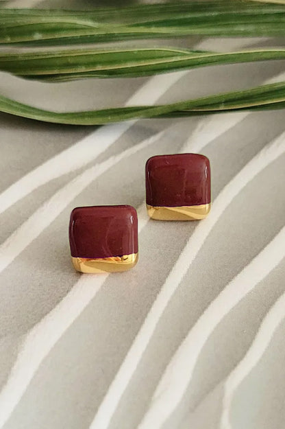Square Ceramic Earrings