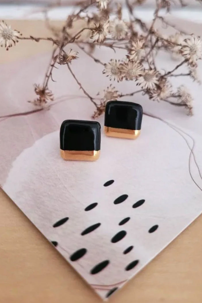 Square Ceramic Earrings